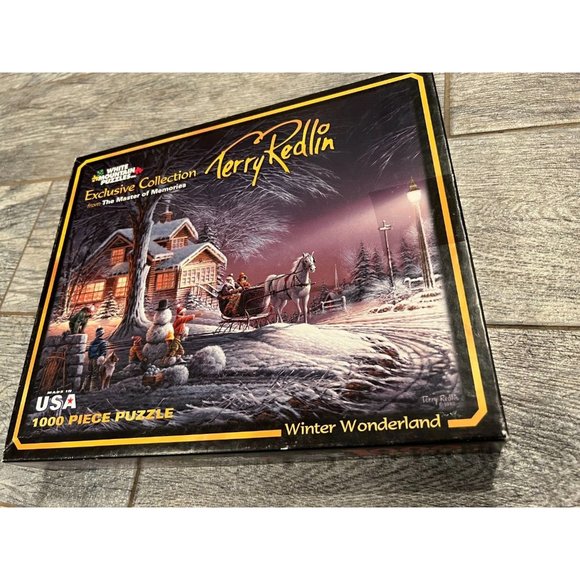 White Mountain Other - White‎ Mountain Winter Wonderland 1000 Pc Jigsaw Puzzle Terry Redlin 571S USA